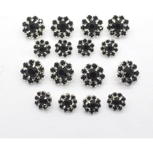 Wholesale 10 Pcs/Lot Of Rhinestone Buttons DIY Wedding Embellishment Crafts Sewn By Mixed Size Needle And Thread