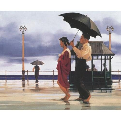 Canvas Print decoration art picture from Famous hand painted painting Overlooking the rain impression art gift for Home decor