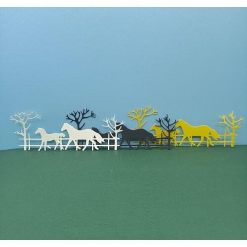 Fine Horse Cutting Dies Scrapbooking Album Cardmaking Decorative Embossing Making Greeting Card Photo Paper Crafts Gift