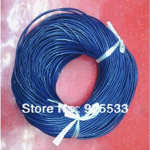 Blue True cowhide Cord 2mm dia. Beading Wire Handcraft Accessories for bracelet necklace free shiping