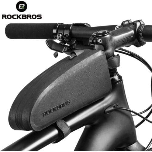 ROCKBROS Bicycle Bag Waterproof Cycling Top Front Tube Frame Bag Large Capacity MTB Road Bicycle Pannier Black Bike Accessories