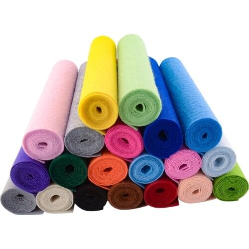 Felt Fabric White Colour Sewing for Doll Embroidrey Interior Decoration 100% Nonwoven Polyester Automotive Decorative 1mm Thick