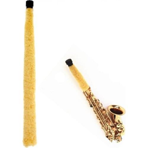 Yellow Soft Durable Fiber Alto Saxophone Cleaner Brush Pad Saver for Keeping Saxophone Clean and Dry Fits in Saxophone Easily