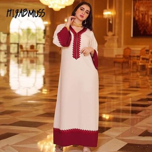 Middle Kaftan Bohemian Abaya Dubai Turkey Muslim Hijab Dress Elegant Kimono Pakistani Gown Dashiki Dresses European Clothing