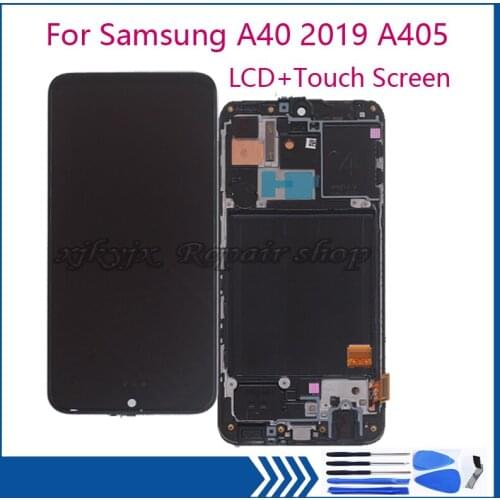 5.9-inch AMOLED LCD For Samsung A40 2019 A405 LCD Display Touch Screen Digitizer Assembly For Samsung A405FM/DS LCD Repair kit