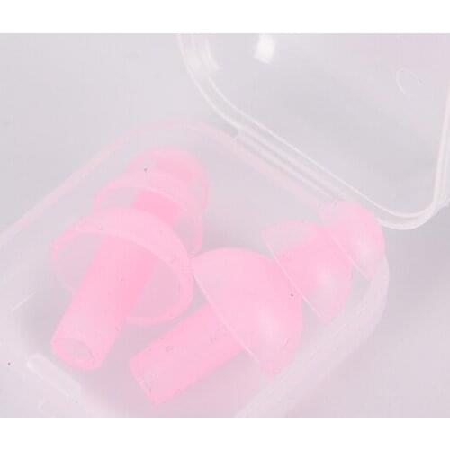 1Pair Soft Silicone Swimming Ear Plugs Sound Noise Reduction Earplug With Retail Box for Swim Sleep Snoring