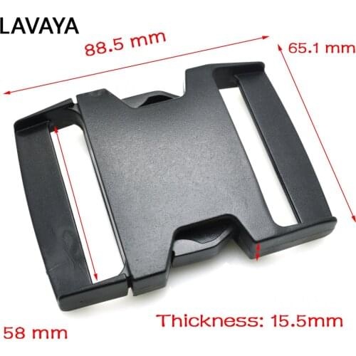 1pcs Webbing Size 60mm Plastic Flat Side Release Buckles Adjustable Straps