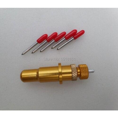 1pc Golden Roland Blade Holder + 5pcs 45 Degree Roland Blades GCC LiYu Vinyl Cutter Plotter High Precision Tool