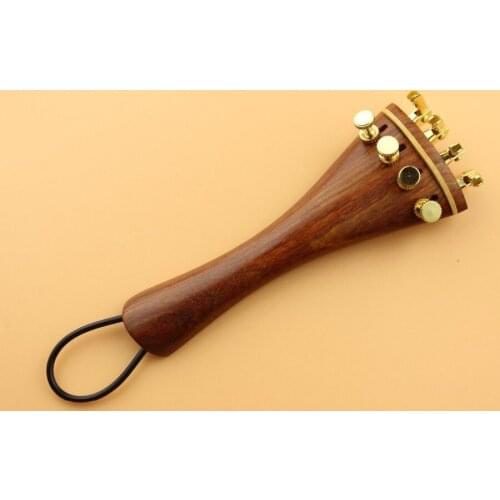 10 sets Red sandalwood 4/4 violin tailpiece golden fine tunres Violin Accessories