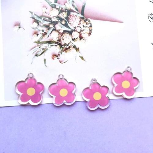 10pcs new Acrylic cartoon design Mobile phone hang rope charms keychain pendant necklace pendant for DIY decoration