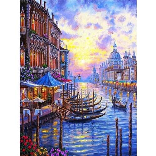 A14500 11CT/14CT/18CT/25CT/28CT oil scenery patterns Counted Cross Stitch DIY Cross Stitch Kits Embroidery Needlework Sets