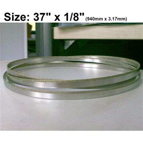 37 "x 1/8" Stainless Steel Bimetal Saw Blade Seamless Diamond Band Saw Blade Cutting Graphite Glass Stone MD3718