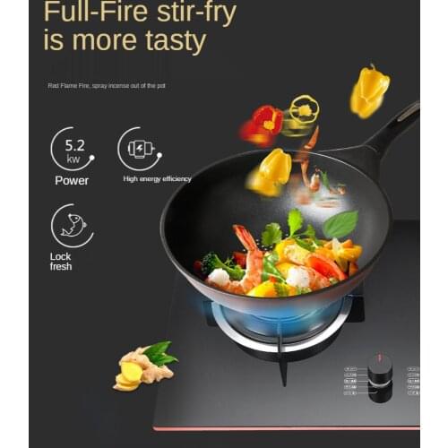 Household double-head gas stove natural gas stove tempered glass surface electronic pulse ignition 110V/220v