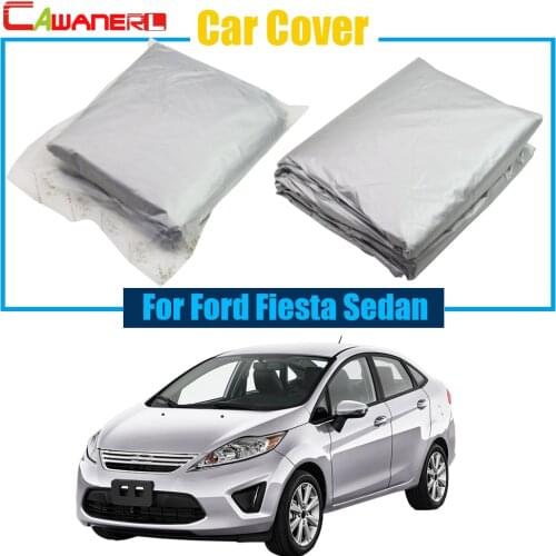Cawanerl For Ford Fiesta Sedan Car Cover Anti-UV Snow Rain Sun Resistant Protector Cover Sun Shade Dustproof