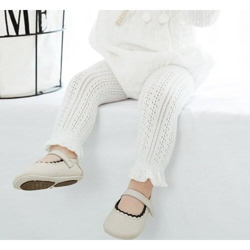 Kids socks Summer mesh thin childrens pantyhose babys nine-minute socks combed cotton-edged girls socks looped baby socks