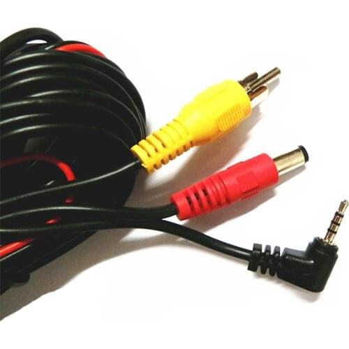 Wired HD CCD camera cable with 2.5mm AV in earphone port for all car parking rear front view camera connect with portable GPS