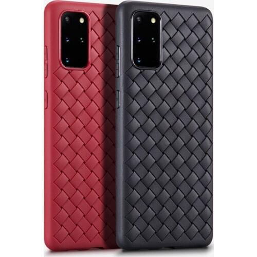 Kolpler Case For Samsung Galaxy S20 Ultra Full Protection Cross Woven Soft Business BV Leather For Samsung S20 Plus Cover S20
