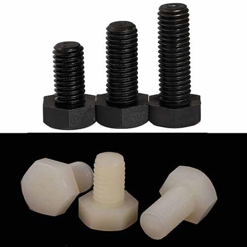 M4 x 6 8 10 12 15 20 25 30mm plaxtic bolt outer HEX nylon screw white black home diy isulation fastener LED celling light branch