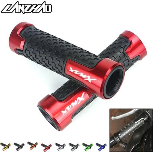 Motorcycle Hand Grips 7/8" 22mm CNC Aluminum Rubber Gel Handle Grip for Yamaha XMAX 250 300 400 2017 2018 Red Blue Black Gold