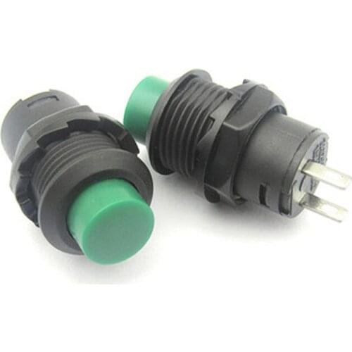 No lock switch / self reset caliber 12mm green button switch / ds-425B (2pcs)