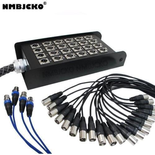 NMBJCKO 24 Channel XLR Snake & 20x4 Stage Box - 164 feet (50 Meters) 20 Send 4 Returns