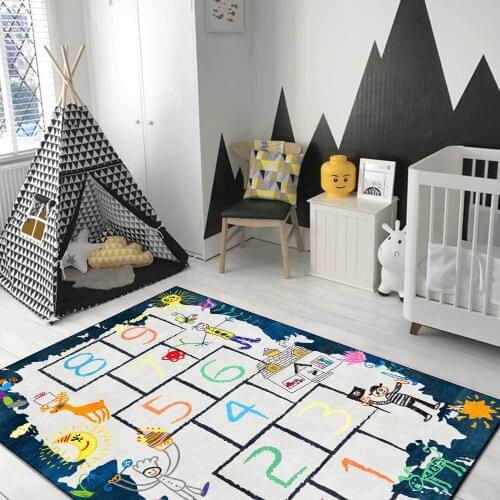 Customize Cartoon Kid Playing Carpet Non-Slip Child Gamer Mat 3D Printed Washable Carpets for Living Room Bedroom Decor Area Rug