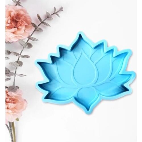 DIY Crafts Cup Mat Silicone Mould Decorations Making Tools Lotus Flower Coaster Epoxy Resin Mold