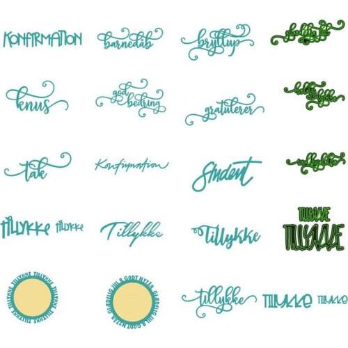 Special Danish Letters Cutting Dies DIY Paper Card Album Embossing Scrapbooking Template Crafts Stencil New Dies 2019