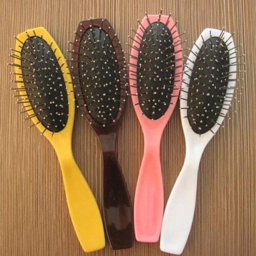 Wig Hair Extensions Training Head Plastic Handle Professional Anti Static Steel Tooth Comb Brush Hairdressing Salon Tools