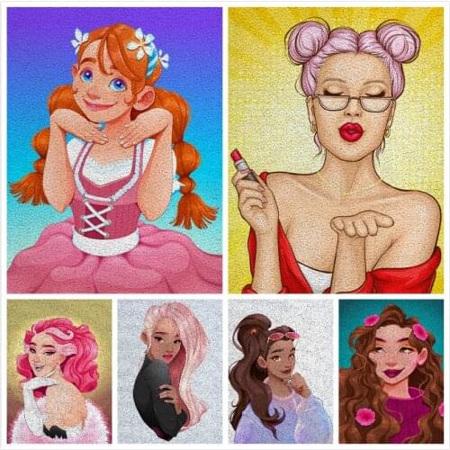 Temperament Cartoon Girl Personality Litchi Pattern Imitation Leather Bed Sheet Room Decoration Sewing Bag 22*30CM A4