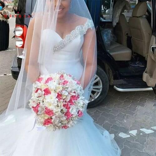 Женские платья на одно плечо QUEEN BRIDAL China At AliExpress