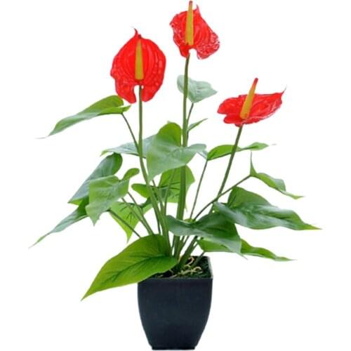 Plant Bonsai Lily Potted Green Plants Decoration Ornaments Flower Artificial With Basin Simulation Greenery