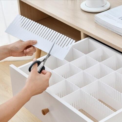 4pcs/Set Adjustable Drawer Divider Household DIY Storage Shelves Organizer Partition Board for Socks Underwear Organize Tools