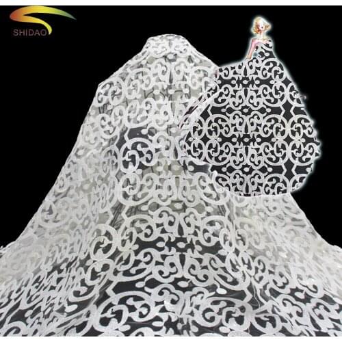 Swiss new arrival hot selling white lace embroidery matrials