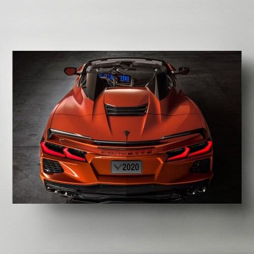 Modern Canvas Paintings Wall Art Picture Vehicle Corvette C8 Stingray Convertible Posters HD Print for Living Room Decor