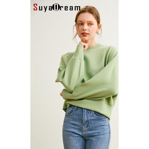 Женские короткие толстовки SuyaDream China At AliExpress