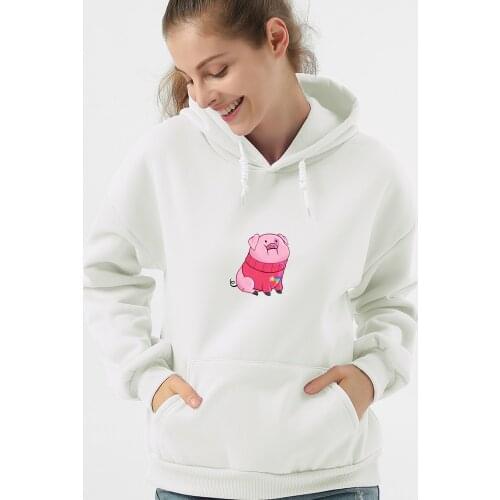 Cute Pig Hoodie for Women Casual Oversized Harajuku Sweatshirt Kpop Winter Hoodie with Pocket Best Friends Sweetshirt for Girls