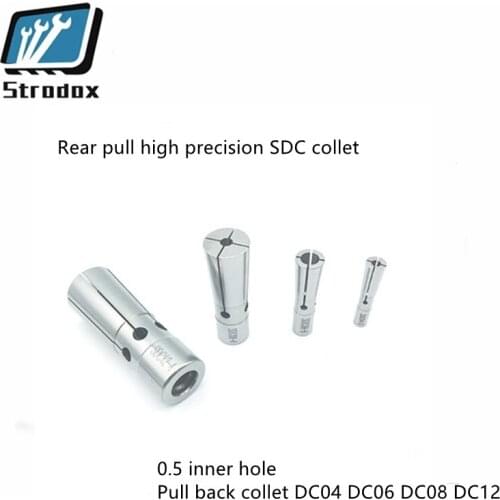 Rear pull type extension rod rear pull collet DC4 DC6 DC8 DC12 small diameter 2.5 3.5 4.5 5.5 chuck DC4-4mm DC4-3mm DC6-2mm