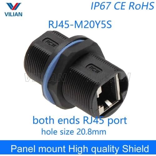 Grade A quality RJ45 shielded Panel Mount Connector AP box adapter Network cable extension socket 1unit
