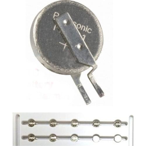 10pcs Original ML621 ML621S ML-621S/DN 3V 5.5mAh Rechargeable RTC Coin Button Battery with Pins Plug for Soldering for Panasonic