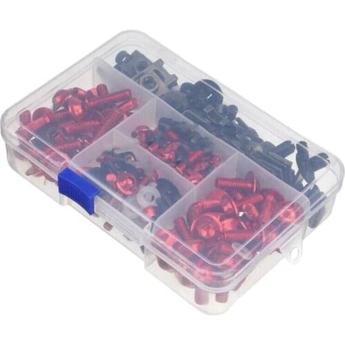 195PCS Universal Motorcycle Fairing Bolts Motorcycle Body Modification Bolts for Suzuki GSXR 600 750 1000