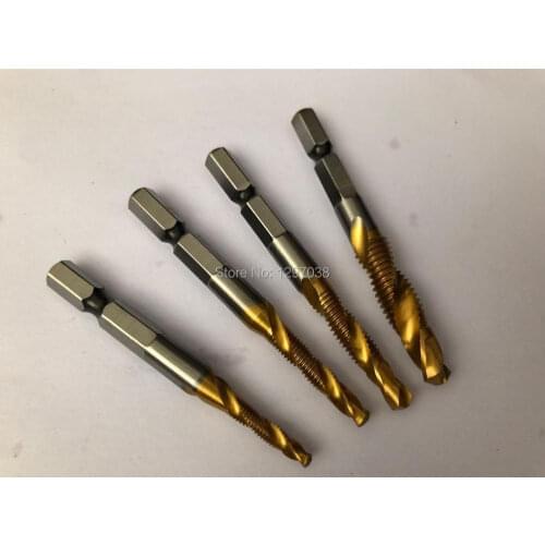 2pcs 3mm/4mm/5mm/6mm/8mm/10mm/12mm hss Titanium plating Compound taps bit