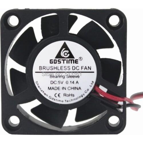200PCS Gdstime 5V 2Pin 40*40*10mm 4010 Flow DC Cooling Fan 40mm