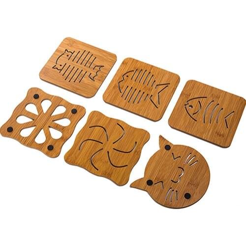 80% HOT SALE Lovely Cartoon Kitchen Table Protect Wood Cup Pad Heat Insulation Coaster Mat Hot Drink Placemat Kitchen Decoration
