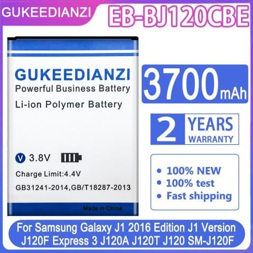 Battery EB-BJ120CBE 3700mAh For Samsung Galaxy J1(2016) J120 J120F J120A J120T Mobile Phone Replacement Battery EB BJ120CBE