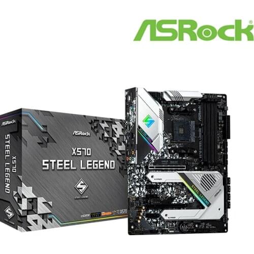 ASROCK X570 STEEL LEGEND ATX AMD X570 DDR4 4666+(OC) MHz,M.2,SATA 6Gbps,USB3.2,128G,best can support R9 CPU Socket AM4