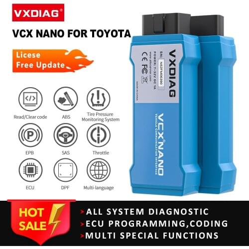 VXDIAG NANO Diagnostic tool For Toyota it3 Software TIS V14 Techstream V15 WIFI diagnostic scanner For Lexus obd2 car tools
