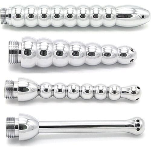 Stainless Steel Enema Wash Anal Douche Vaginal Cleaner Wash Cleaning Enema Shower Head Bidet Faucet For Woman Man Adult Sex Toys