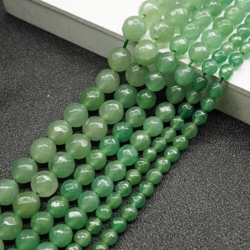 Faceted Natural Green Aventurine Stone Beads 6/8/10mm Round Loose Stone Beads For Jewelry Making DIY Craft Material 15