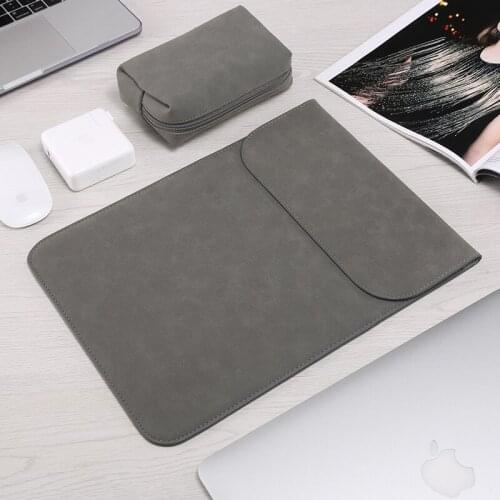 Leather Matte Laptop Sleeve Bag For Macbook Air 13 11 12 2019 New Pro 16 13 15 Touch Bar Notebook Case For Apple ipad 9.7 inch